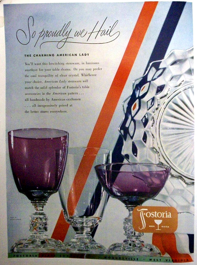 Fostoria American Lady Ad