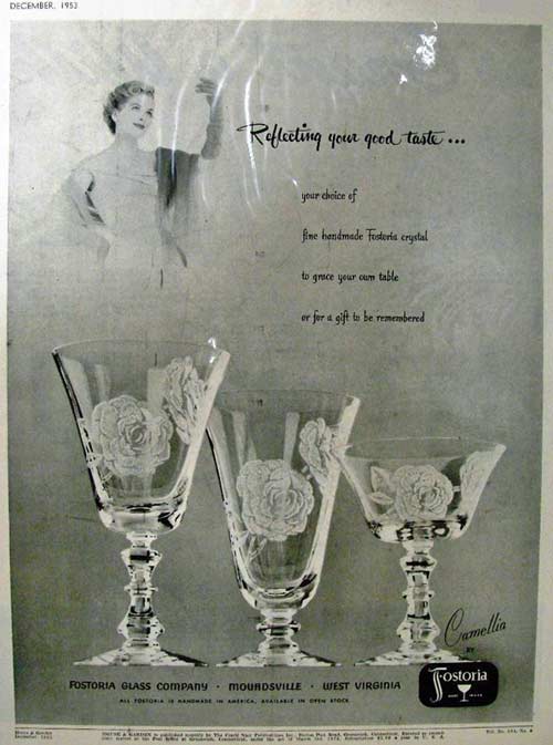 Fostoria Camellia Advertisement