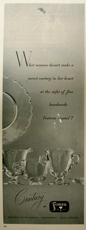Fostoria Century Advertisement