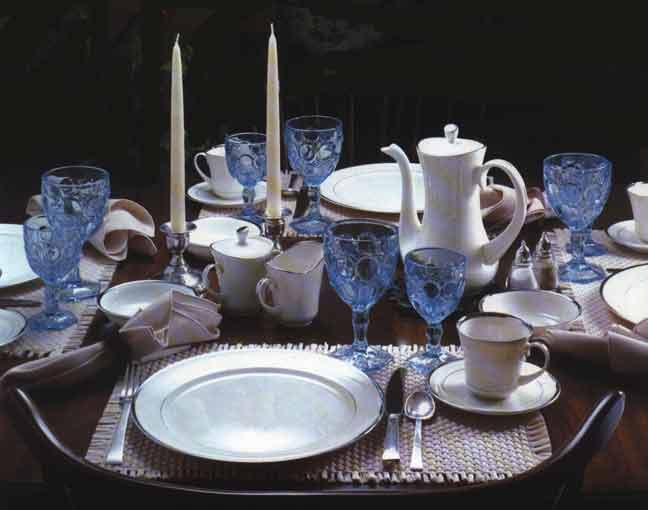 Fostoria Ad with #2882 Moonstone Stems