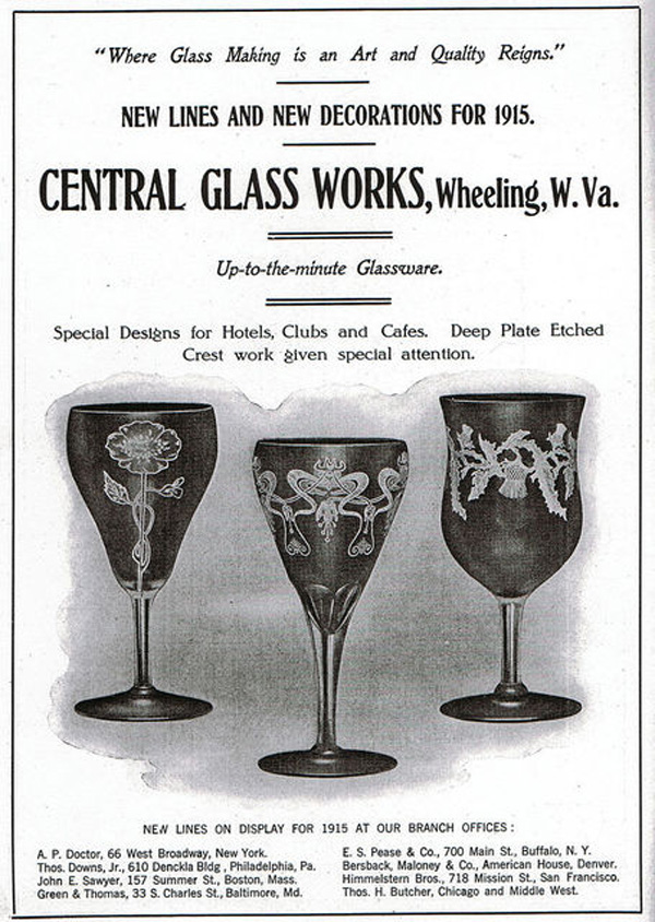 Central Glass Works Advertisement