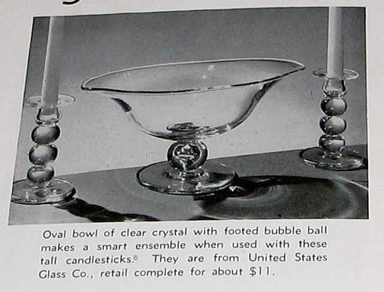 U. S. Glass Console Set Ad