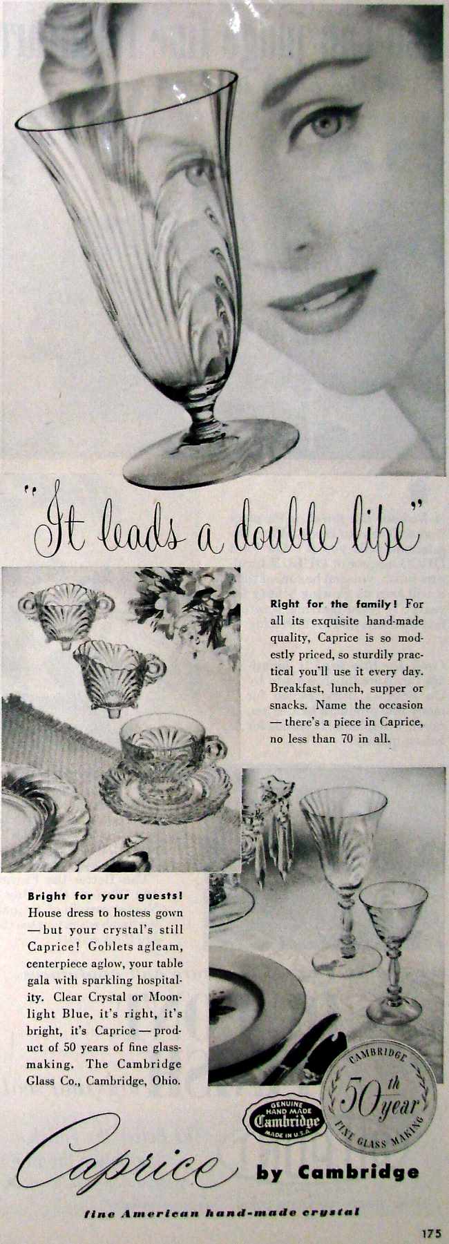 Cambridge Caprice Advertisement