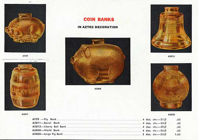 Anchor Hocking Coin Banks Catalog Page