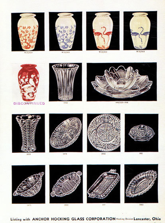 Anchor Hocking 1940s Catalog Page