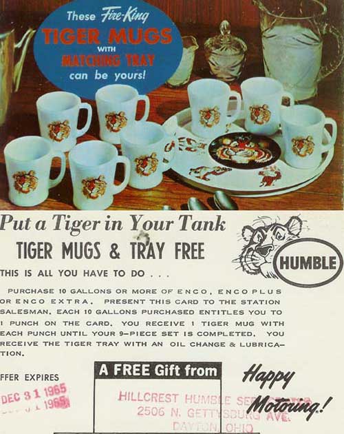 Anchor Hocking Fire-King Tiger Postcard