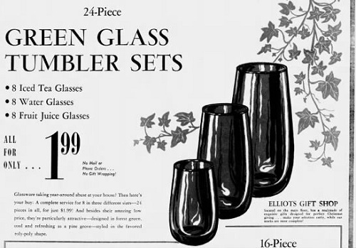 Anchor Hocking Forest Green Advertisement
