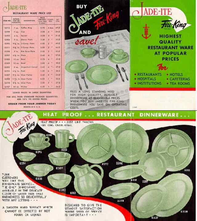 Anchor Hocking Fire-King Restaurant Ware Brochure