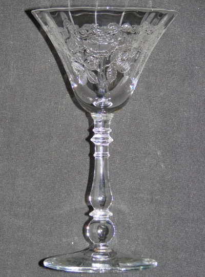 Bryce # 854-4 Stem w/ Floral Etch