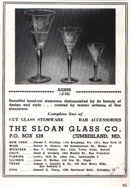 Sloan Glass Co. Agnes Cut