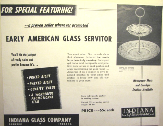 Indiana Early American Servitor Advertisement