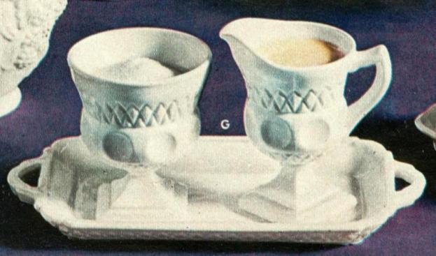 Indiana Lacette Creamer, Sugar & Tray