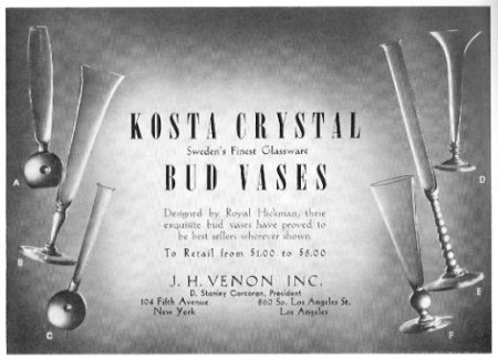 Kosta Crystal Bud Vase Ad