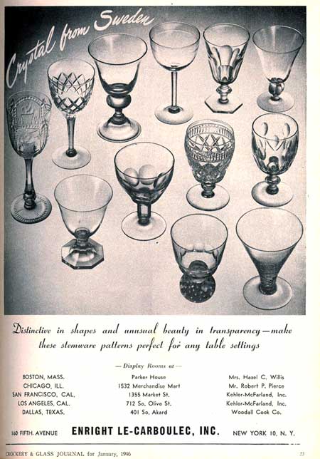 Enright Le-Carboulec, Inc. ad for Crystal from Sweden