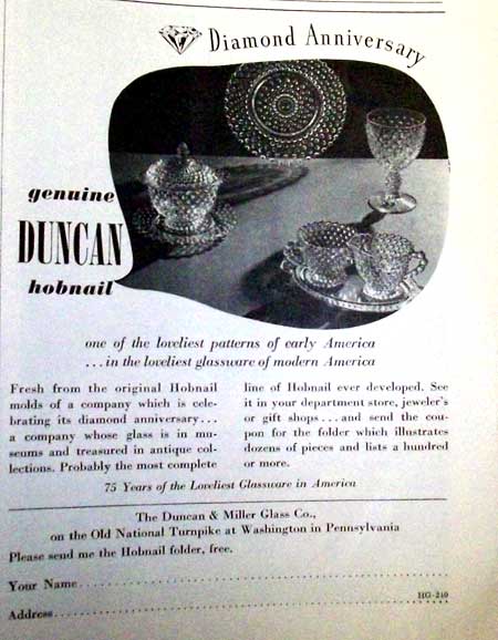 Duncan & Miller Hobnail Ad
