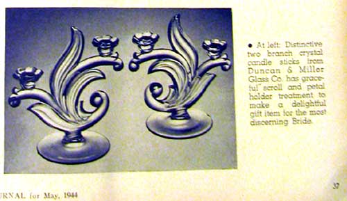 Duncan & Miller Candlestick Ad