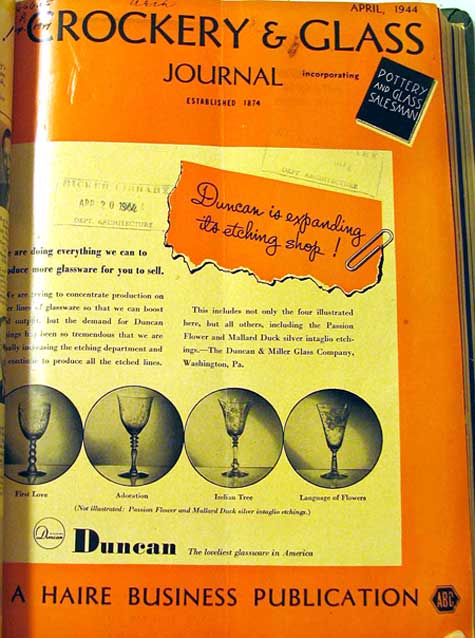 Duncan & Miller Glass Ad