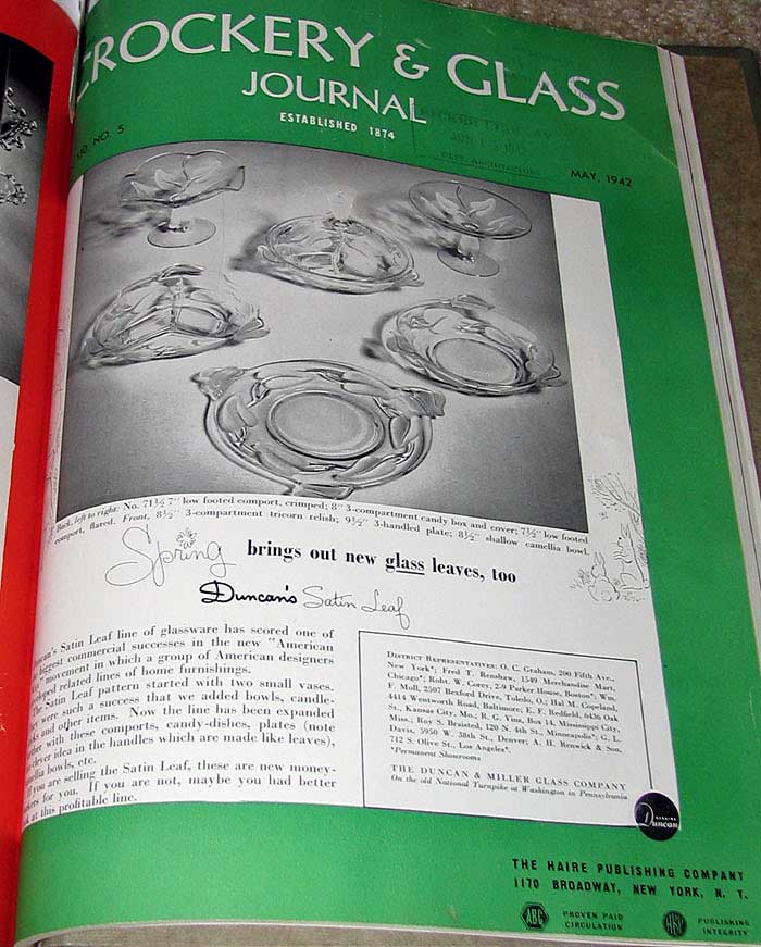 Duncan & Miller Satin Leaf Ad