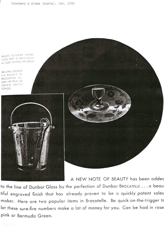 Dunbar Brocatelle Advertisement