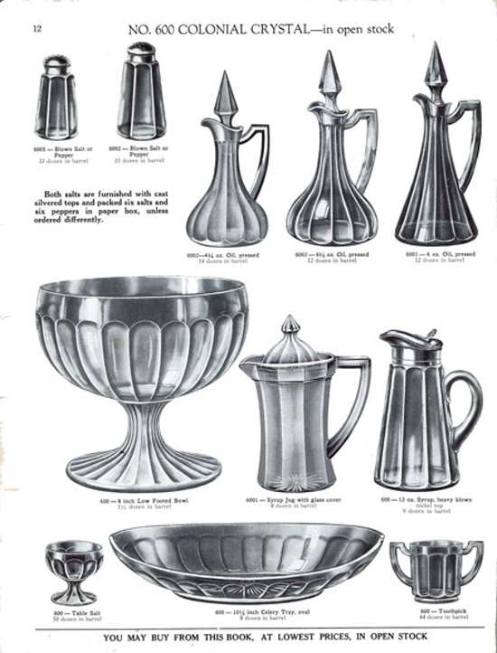 Imperial # 600 Colonial Crystal Catalog Page