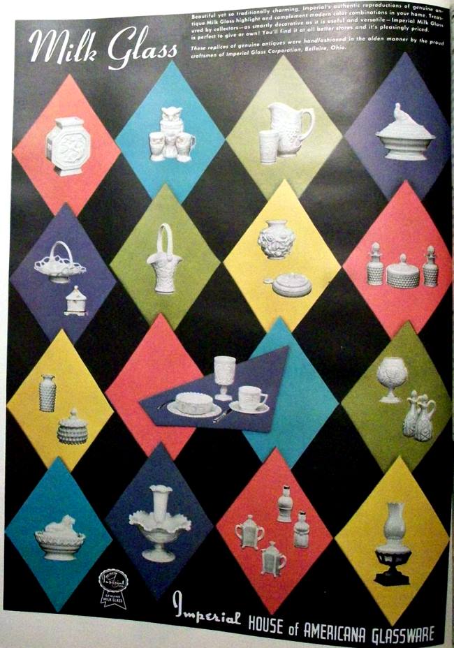 Imperial Milk Glass Advertisement