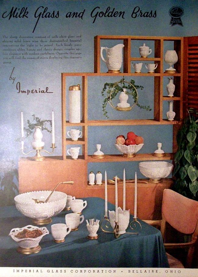 Imperial Milk Glass Advertisement