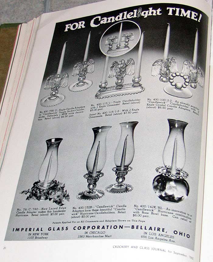 Imperial Candlewick Eagles Ad