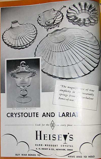 Heisey Crystolite & Lariat Ad