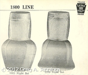 Westmoreland #1800 Line Night Set Catalog Page