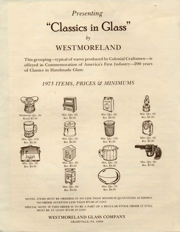 Westmoreland Candy Container Advertisement
