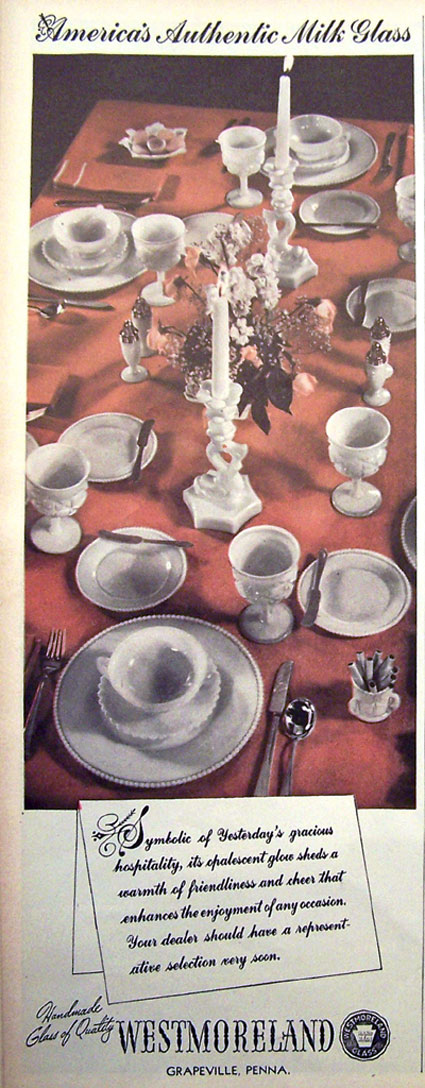 Westmoreland Milk Glass Ad