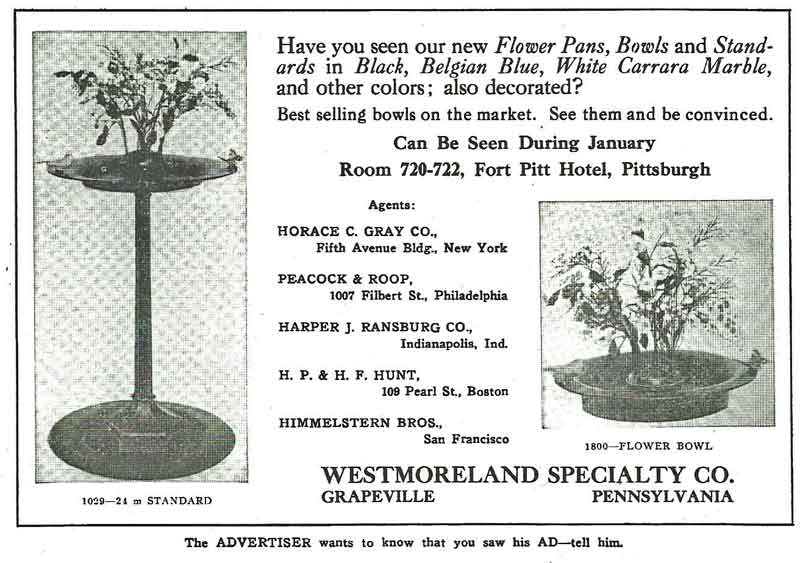 Westmoreland Glass Advertisement