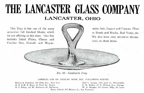 Lancaster #88 Sandwich Tray Ad