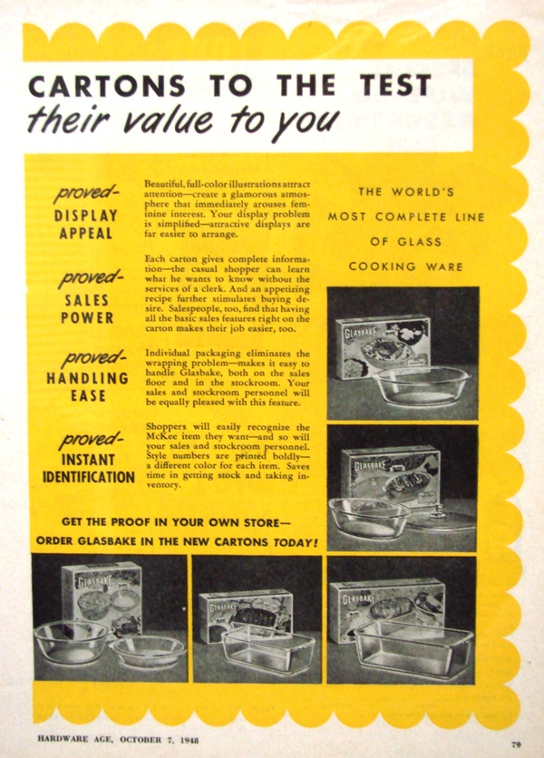 McKee Glass Co. Glasbake Ad Part 2