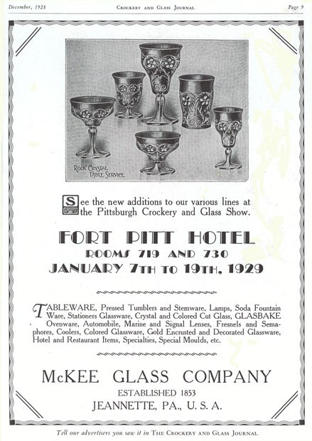 McKee Rock Crystal Ad in C&G Journal