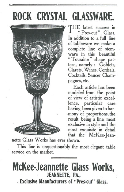 McKee Rock Crystal Ad in China, Glass & Lamps