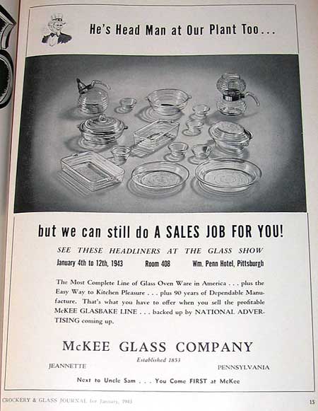 McKee Glass Co. Glasbake Ad