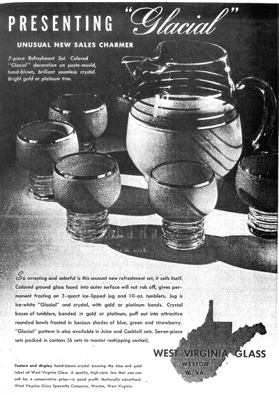 West Virginia Glass Specialty Glacial Advertisement
