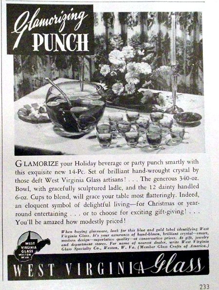 West Virginia Glass Advertisement