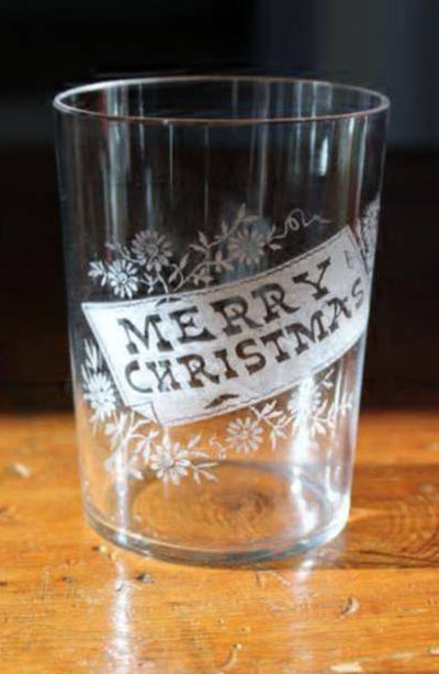 Maryland Glass Etching Works # 894 Etched Tumbler