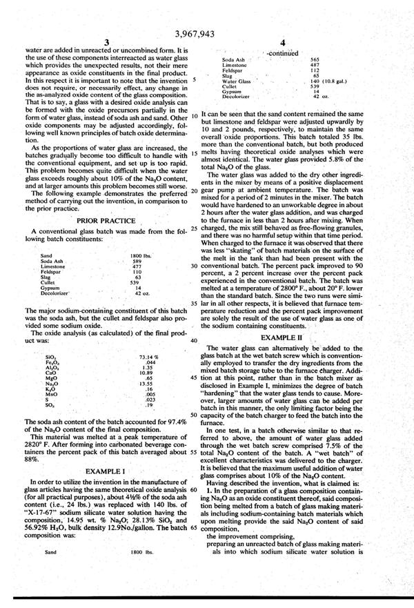 Anchor Hocking Water Glass Glass Patent 3967943-3