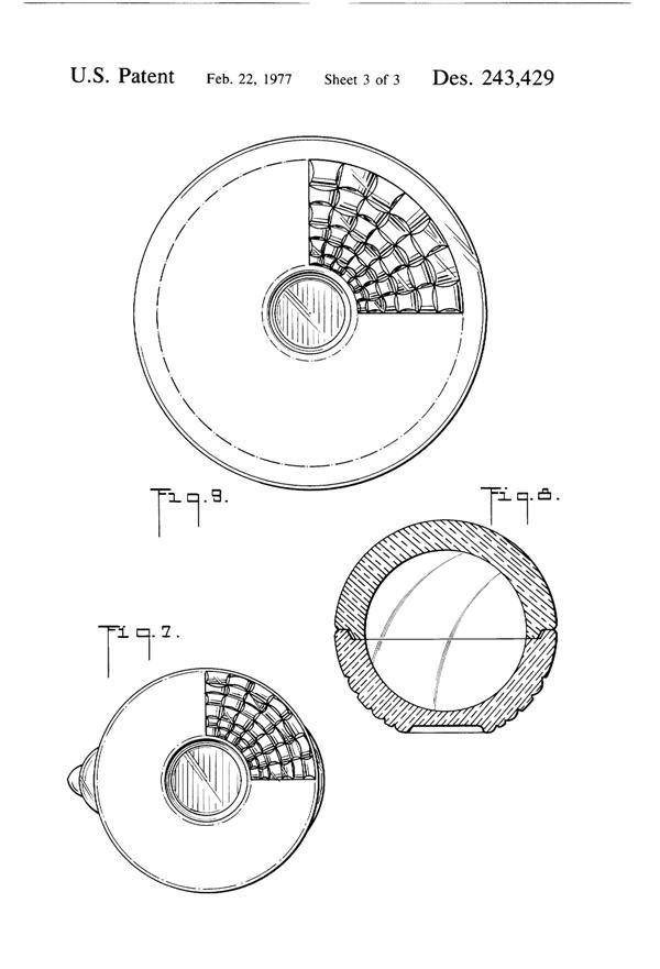 Anchor Hocking # 100/512 Chicken Set Design Patent D243429-4