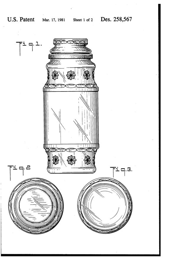 Anchor Hocking Apothecary Jar Design Patent D258567-2