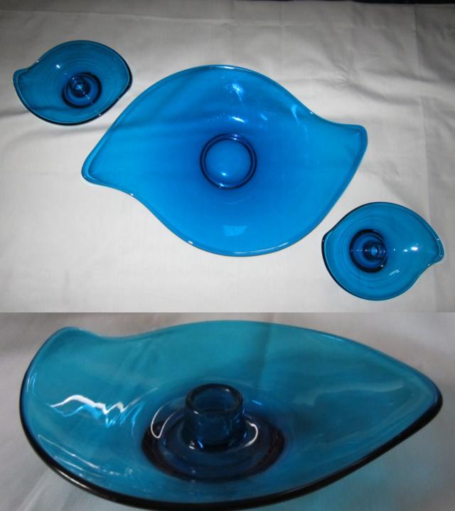 Viking #1186 Epic Console Bowl with #1196 Candleholders