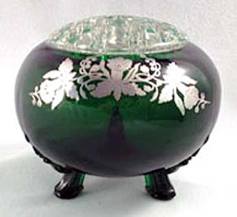 Viking #1014 Flower Bowl with Silver Overlay