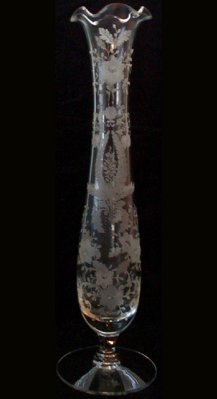 Viking Prelude Etched Bud Vase