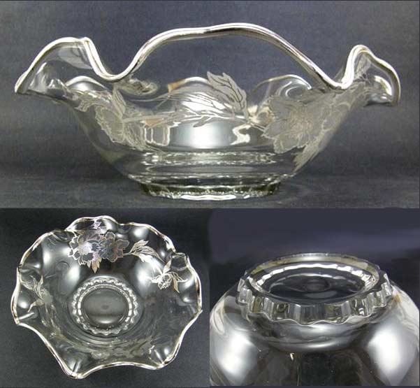 Viking #5207 Princess Crimped Bowl w/ Silver Decoration