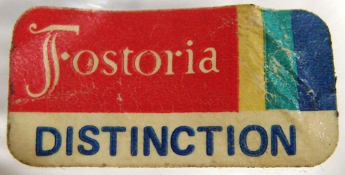 Fostoria Distinction Label