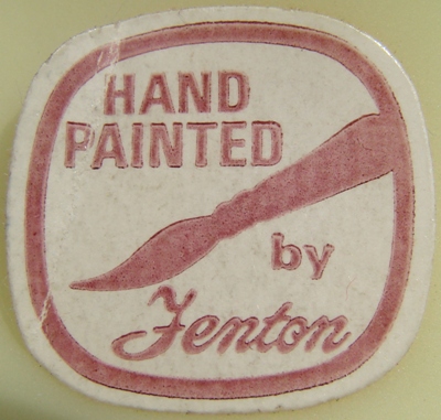 Fenton Hand Painted Label