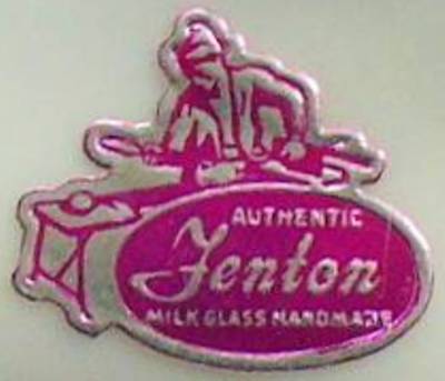 Fenton Milk Glass Label